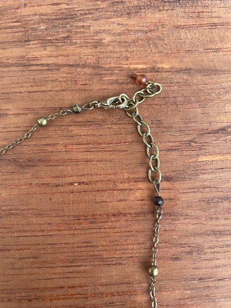 Northern Lights Labradorite Necklace (in Brass)